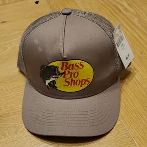 Bass Pro Shops Mesh Trucker Hat Grey OSFM Snapback NWT